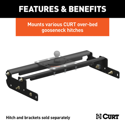 CURT Over-Bed Gooseneck Installation Brackets, Select Ford F-250, F-350, F-450 - 61332