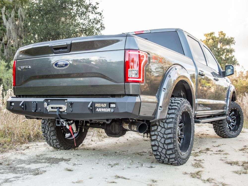 Road Armor Stealth Rear Winch Bumper 2015-2020 Ford F-150 - 61600B