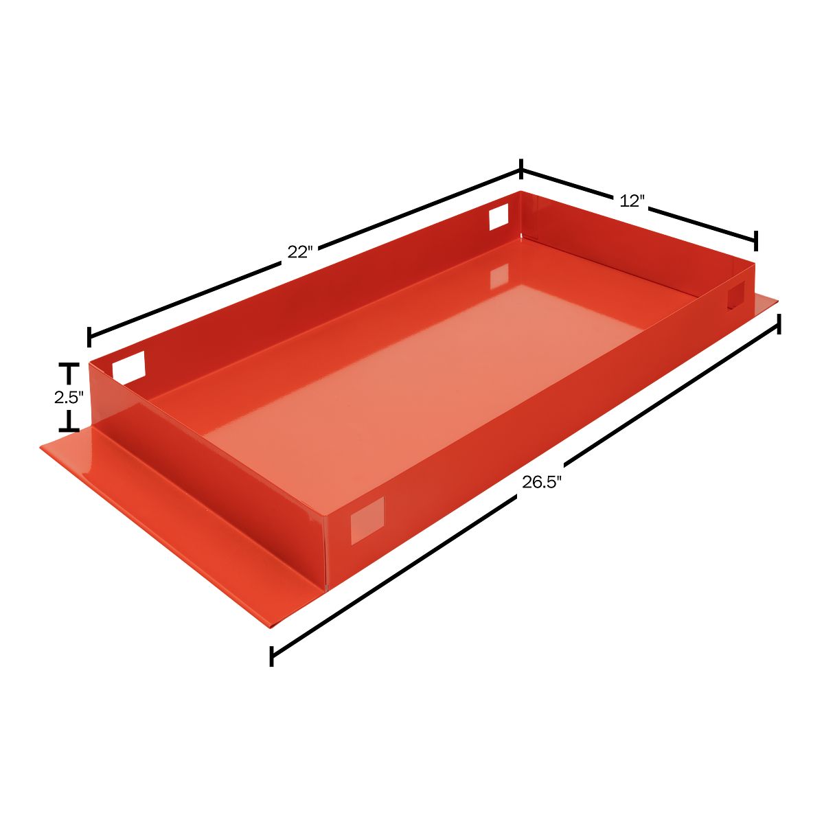 Weather Guard 617 accessory tray dimensions, 26.188in x 12in x 3in
