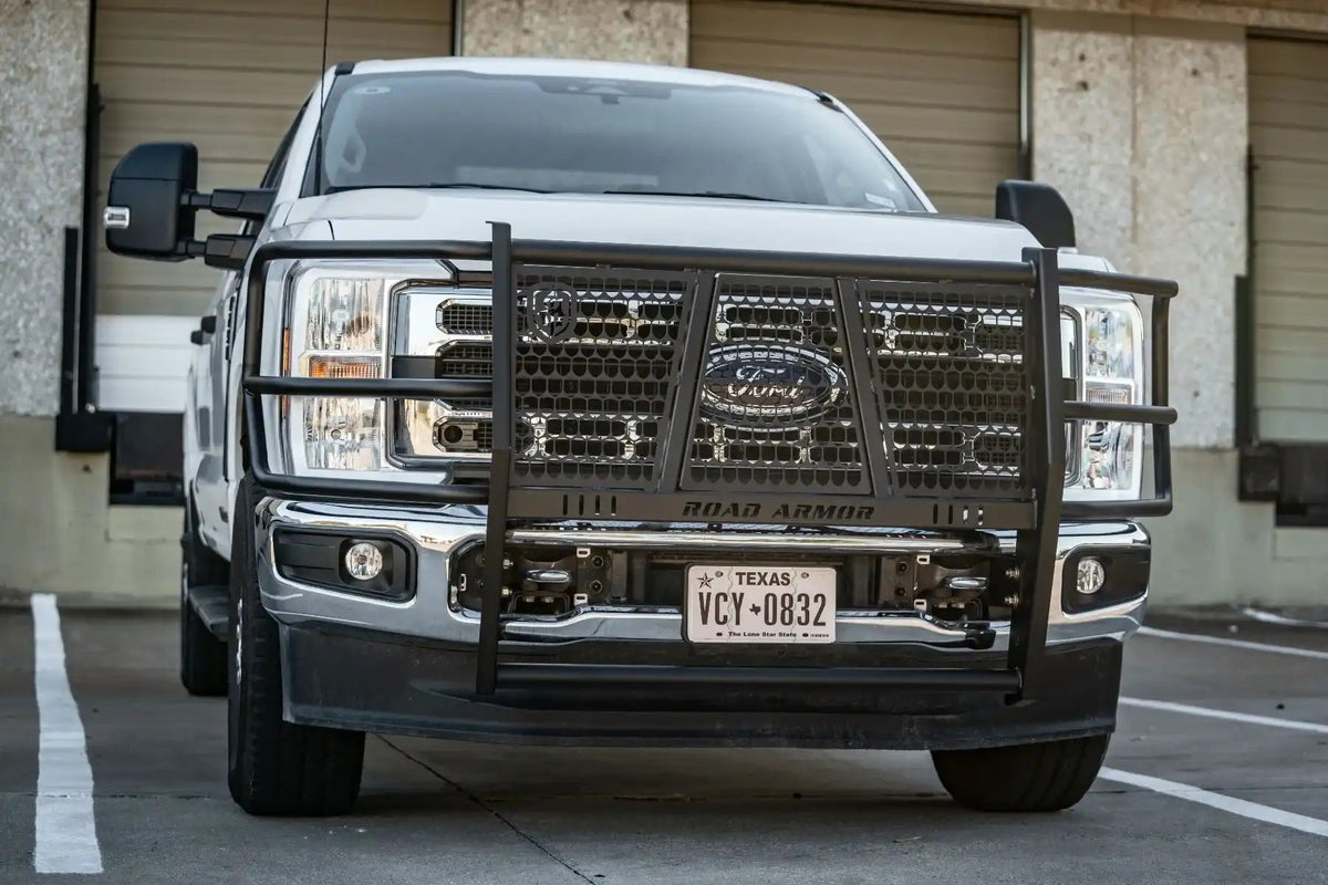 Road Armor Vaquero Front Grille Guard Brush Guard 2017-2026 Ford F-250 F-350 F-450 F-550 - 6232-BRSH