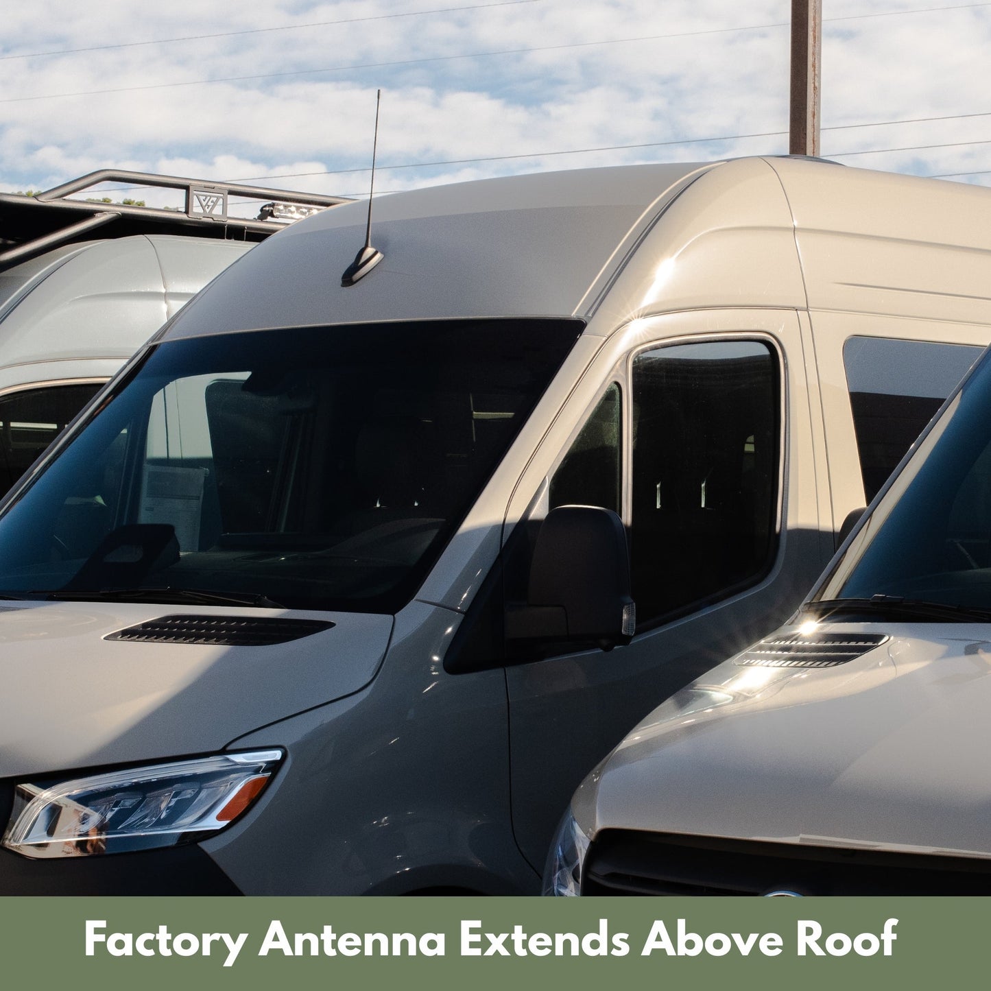 Vanspeed Short Antenna Replacement for Mercedes Sprinter 144/170 (2019+) - VNSPD-090