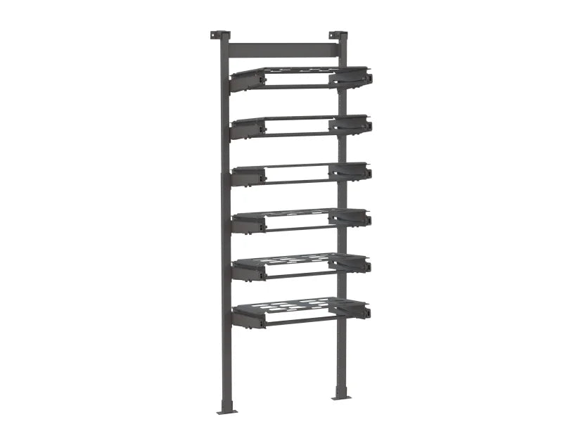 Holman ProStow Single Sliding Packout-Compatible Van Shelving - 6 Shelves - 48061SP