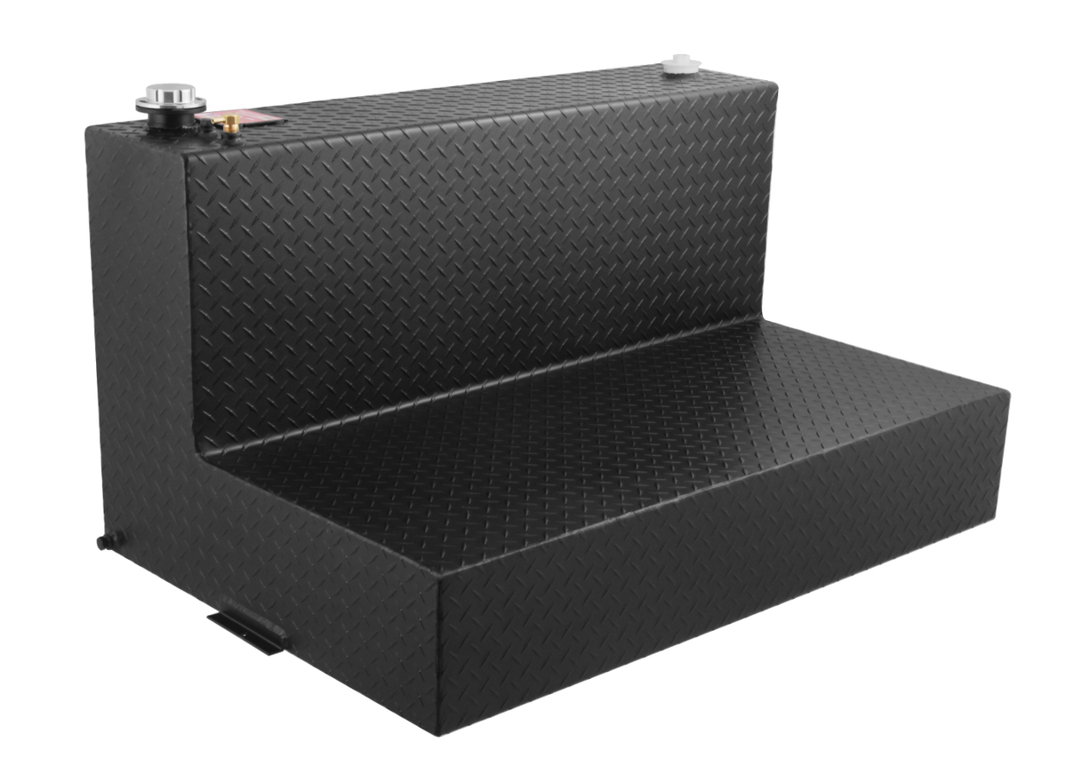 RDS 95-Gallon Black Treadplate Aluminum L-Shaped Transfer Tank - 48-in x 32-in x 26-in - 70388PC