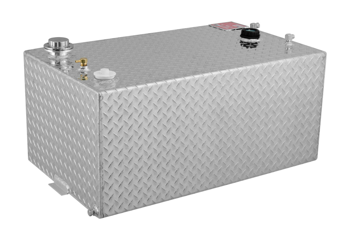 RDS 55-Gallon Treadplate Aluminum Rectangular Transfer Tank - 36.5-in x 22-in x 16.5-in - 71110