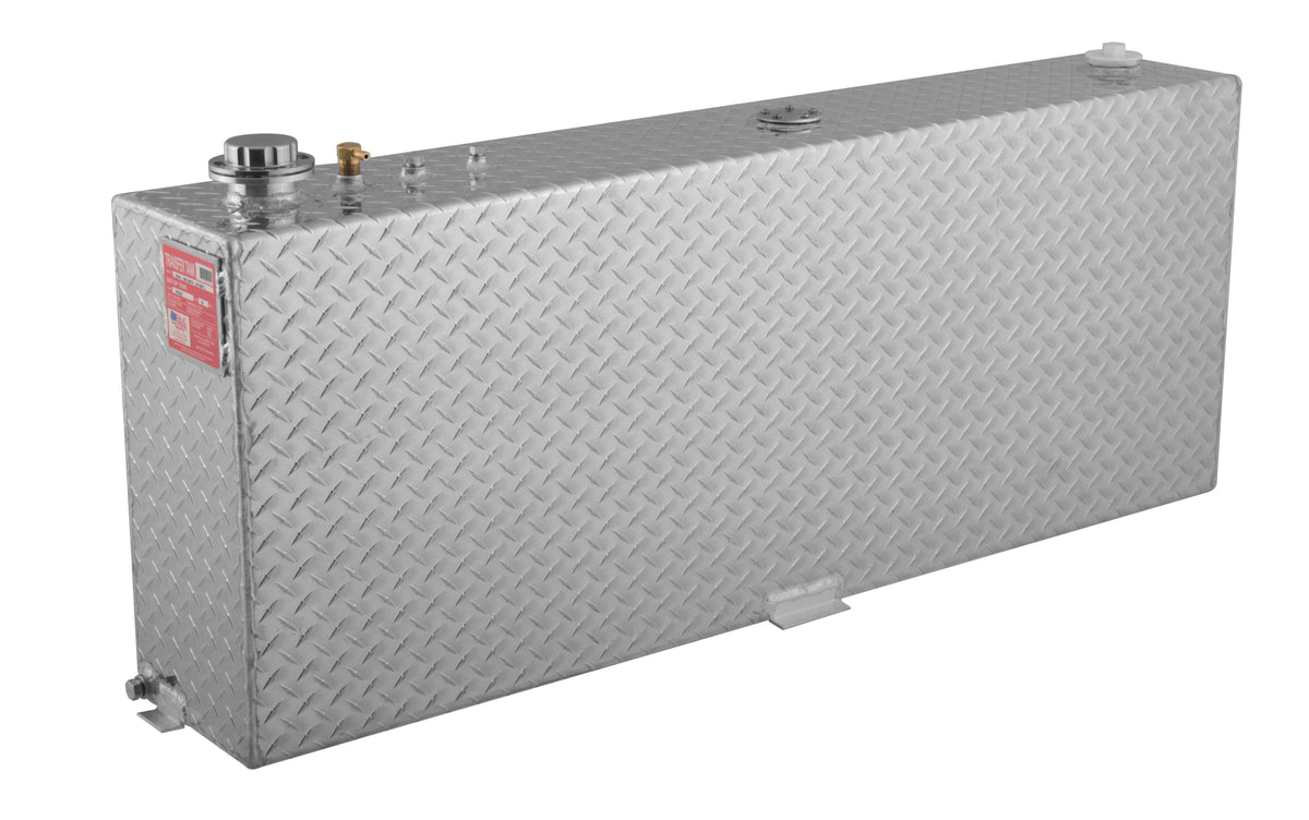 RDS 45-Gallon Treadplate Aluminum Vertical Transfer Tank - 55-in x 9.5-in x 21-in - 72545