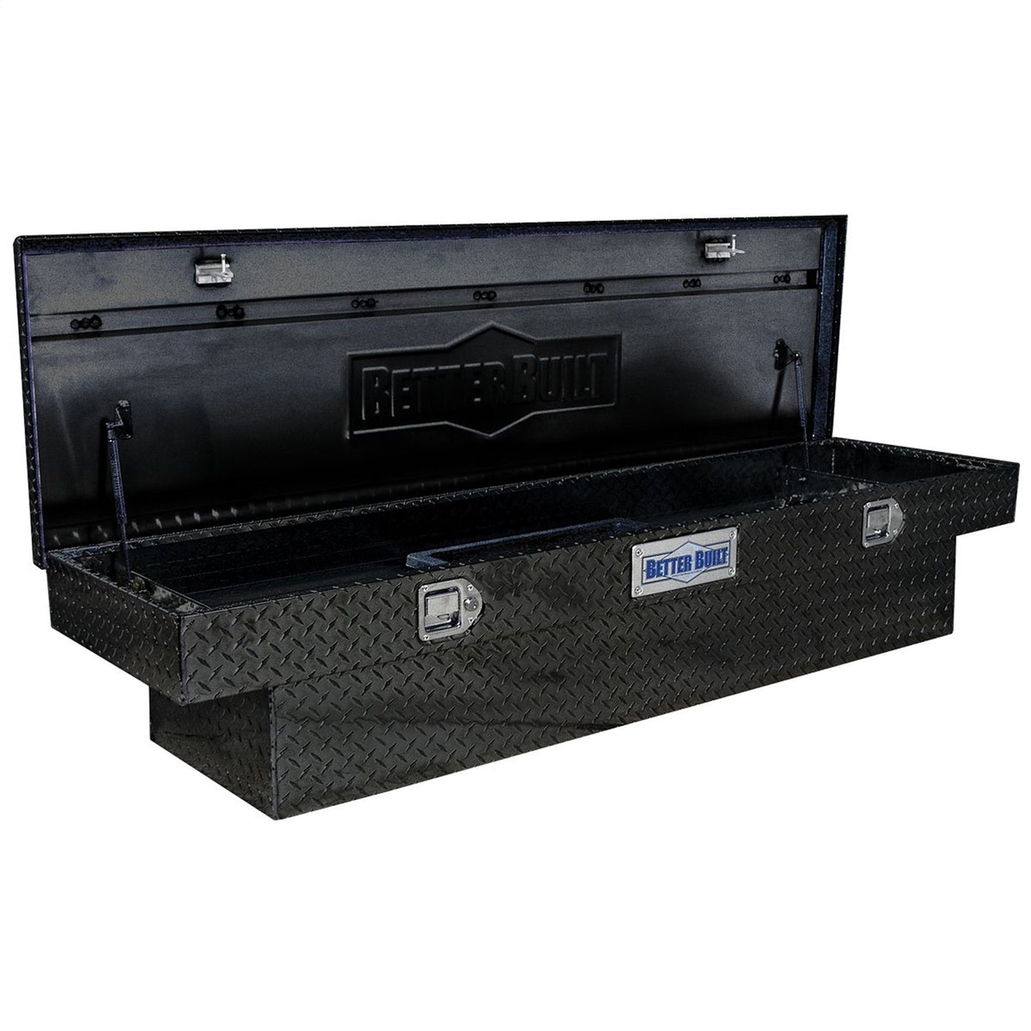 Better Built 69-in. Gloss Black Aluminum Crown Saddle Truck Tool Boxes - 73210938