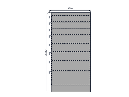 ACC Knapheide Service Body Drawer Unit 8 Drawers 16.5w x 39.75h x 19.5d 76-0015