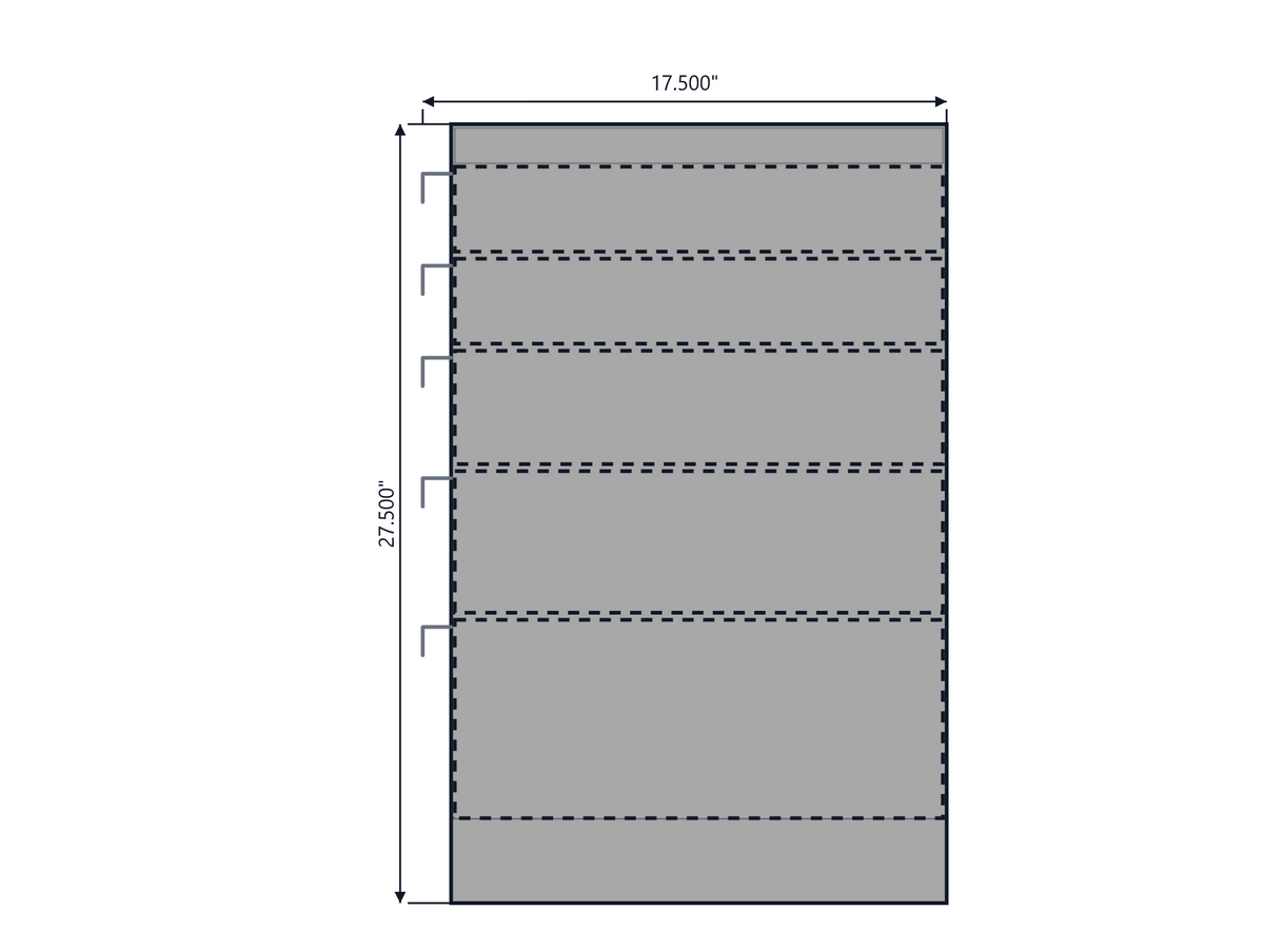 ACC Knapheide Service Body Drawer Unit 5 Drawers 18w x 27.5h x 17.5d 76-0022