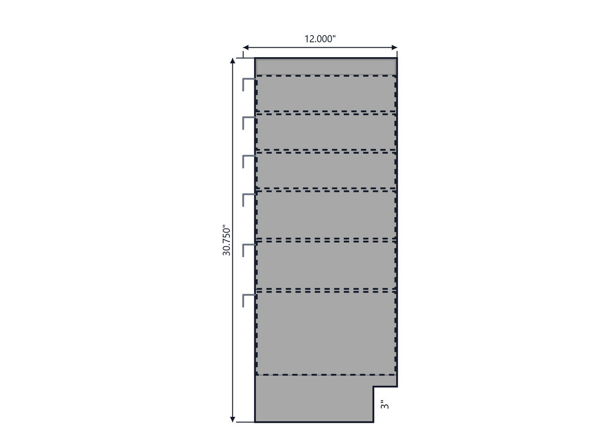 ACC Knapheide Service Body Drawer Unit 6 Drawers 23w x 30.75h x 12d 76-0031