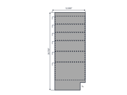 ACC Knapheide Service Body Drawer Unit 6 Drawers 23w x 30.75h x 12d 76-0031