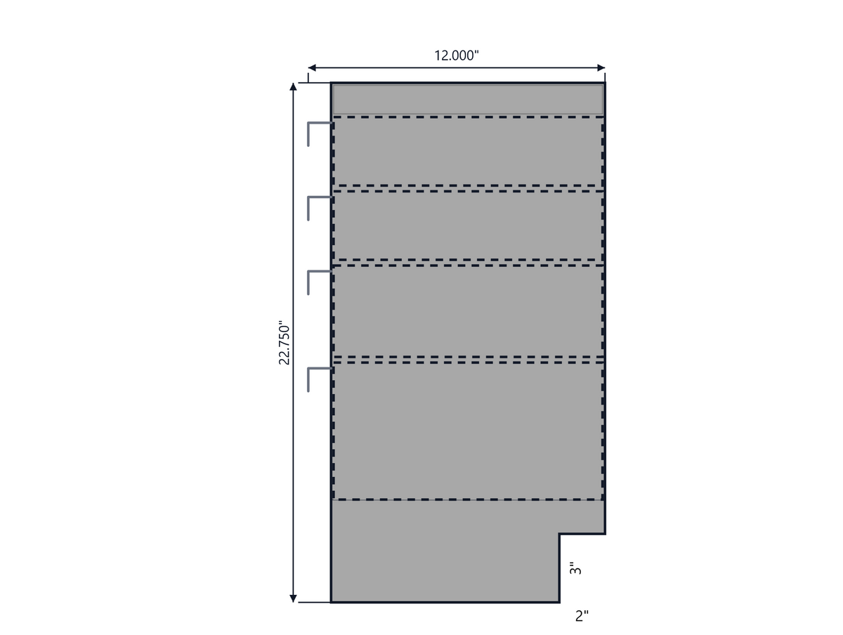 ACC Knapheide Service Body Drawer Unit 4 Drawers 23w x 22.75h x 12d 76-0032