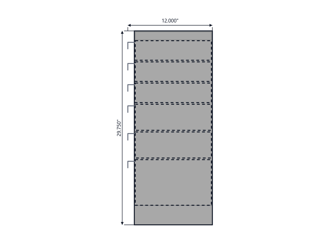 ACC Knapheide Service Body Drawer Unit 6 Drawers 28w x 29.75h x 12d 76-0034