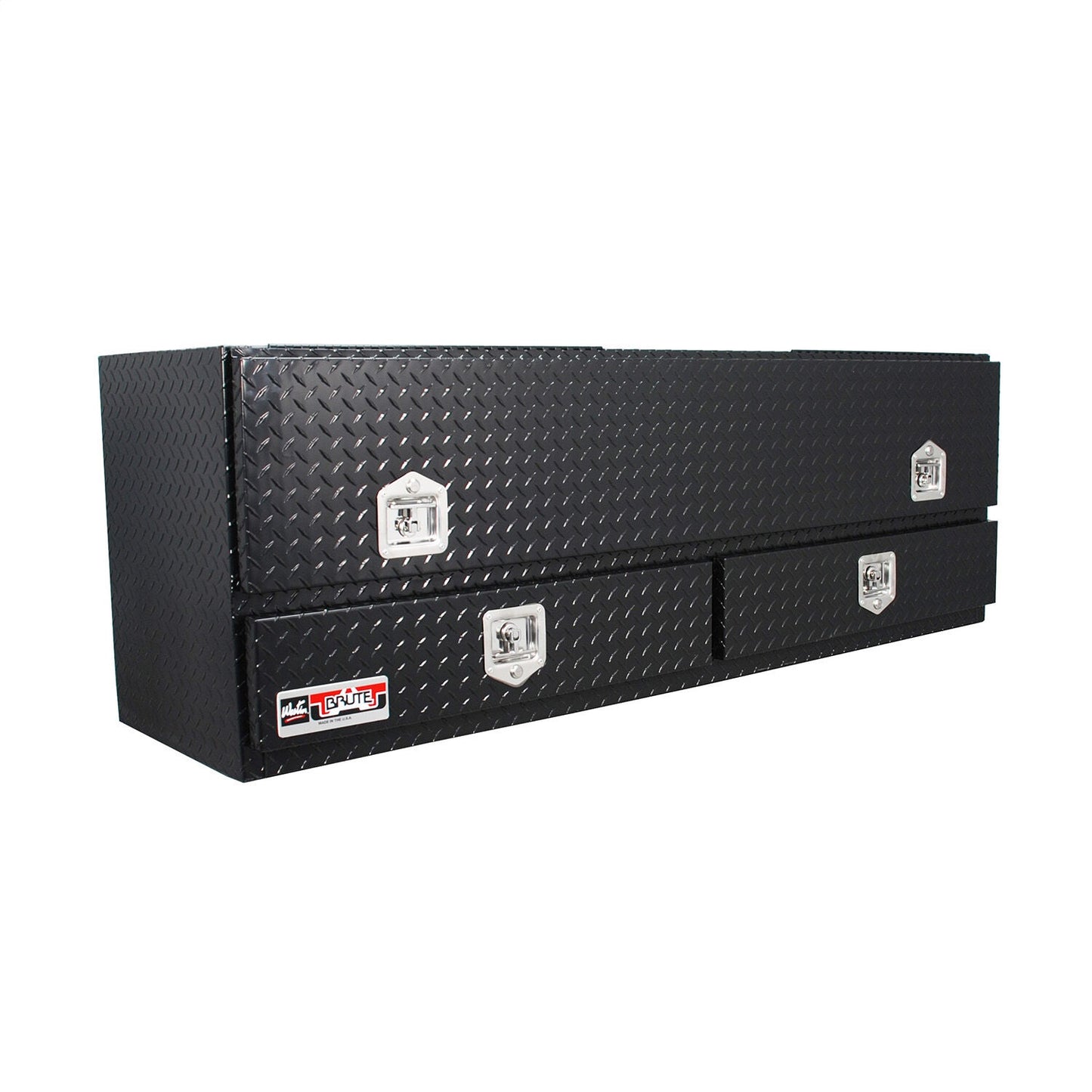 Westin Brute High Cap 72-in Stake Bed Contractor Box with Bottom Drawer Textured Black - 80-TB400-72-BD-BT