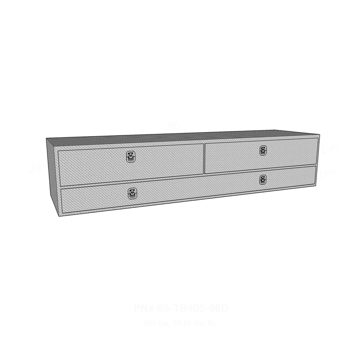 Westin Brute High Cap 96-in Stake Bed Contractor Box - 80-TB400-96D