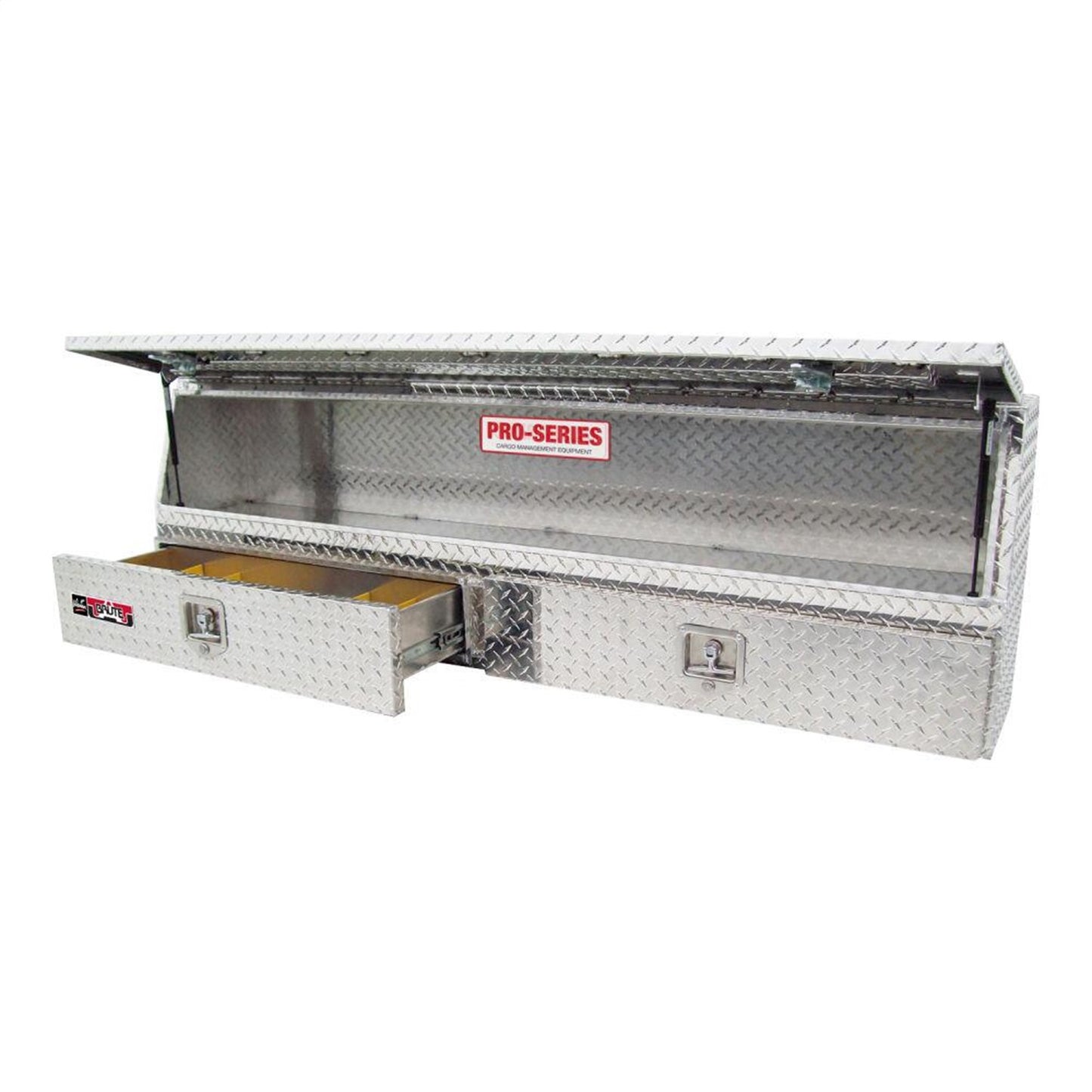 Westin Brute Contractor TopSider Tool Box with Bottom Drawer 90-in L x 13.5-in W x 21-in H - 80-TBS200-90D-BD