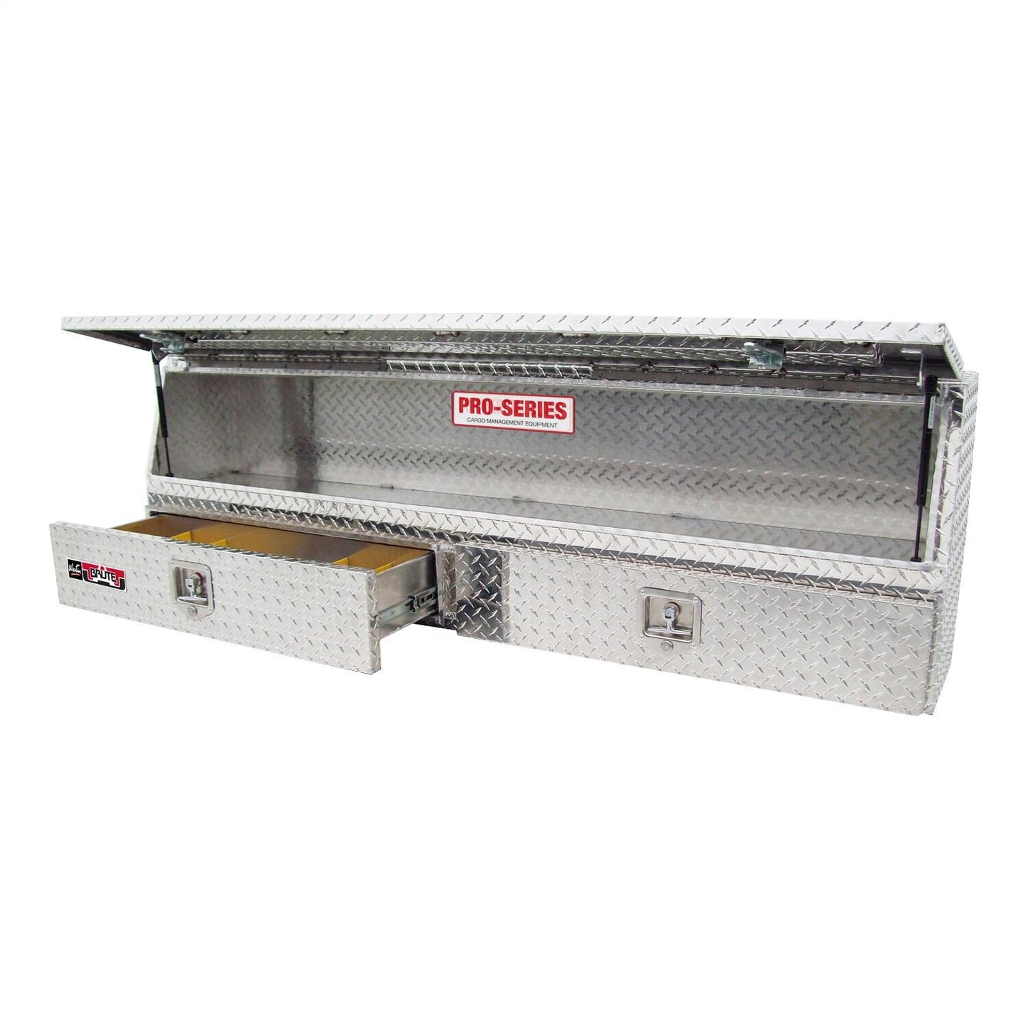 Westin Brute Contractor TopSider Tool Box with Bottom Drawer 96-in L x 13.5-in W x 21-in H - 80-TBS200-96D-BD