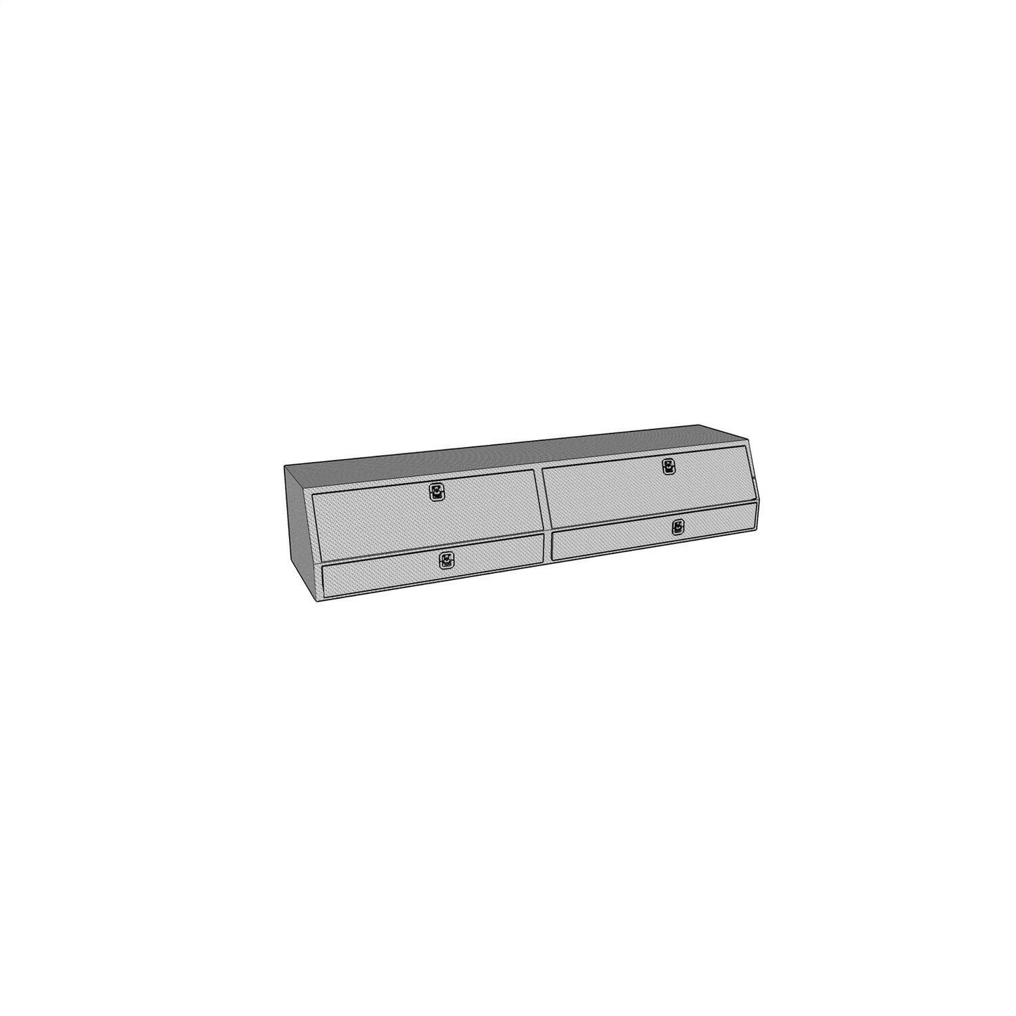 Westin Brute Contractor TopSider Tool Box with Bottom Drawer 96-in L x 13.5-in W x 21-in H - 80-TBS200-96D-BD