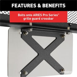 ARIES Pro Series Grille Guard License Plate Bracket - 85-0000