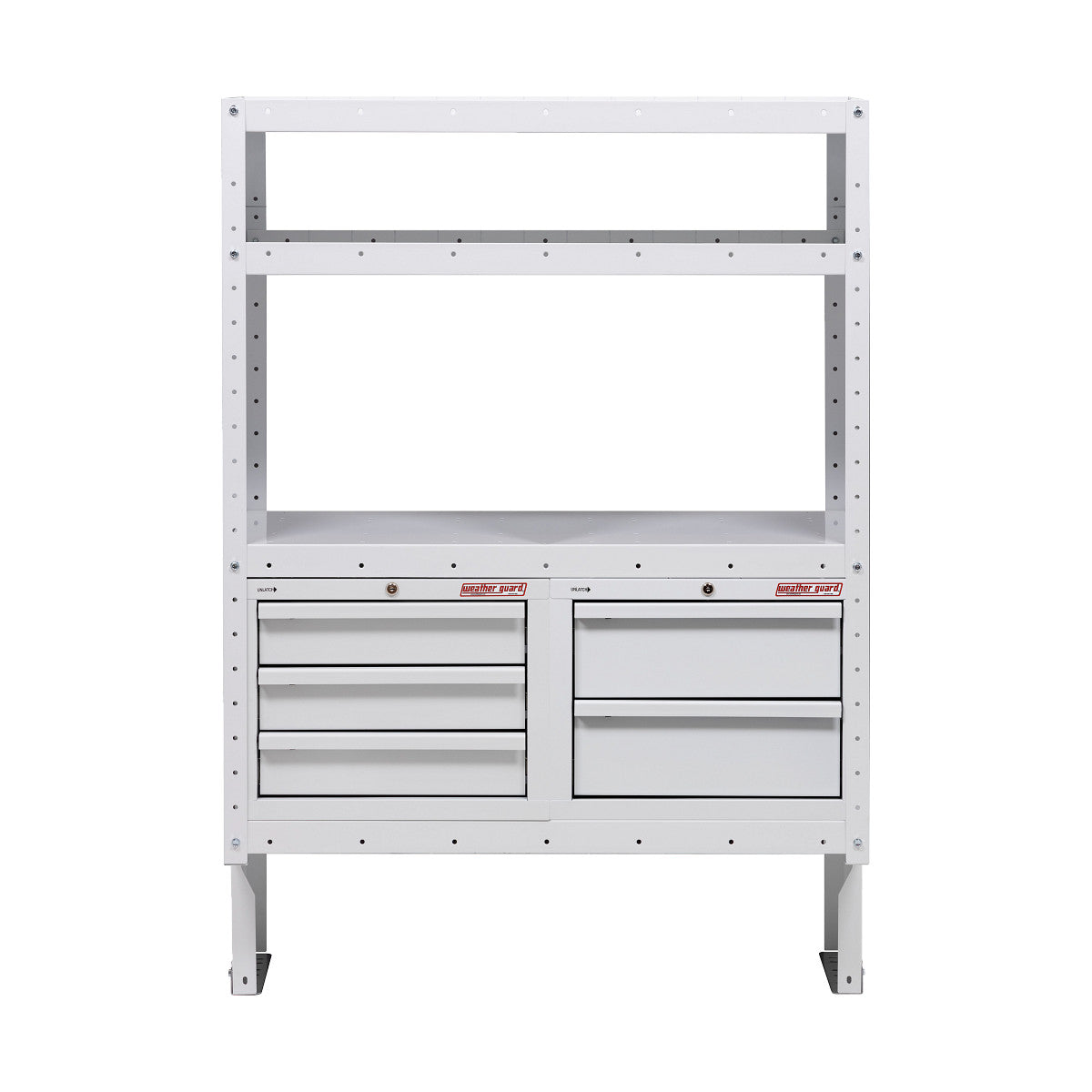 Secure Storage Module Kit, 2 Piece, 5 Drawer, 42in X 17in X 16in