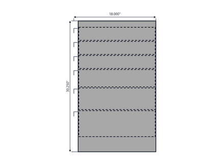 ACC Reading Service Body Drawer Unit 6 Drawers 20.5w x 30.25h x 18d 93-0004