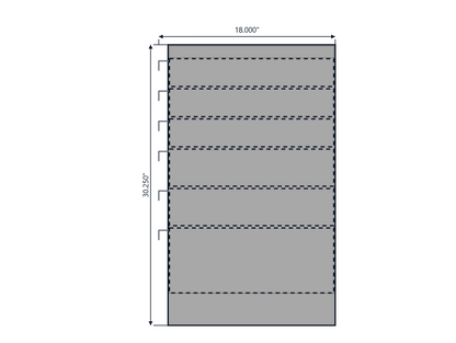 ACC Reading Service Body Drawer Unit 6 Drawers 18.5w x 30.25h x 18d 93-0018