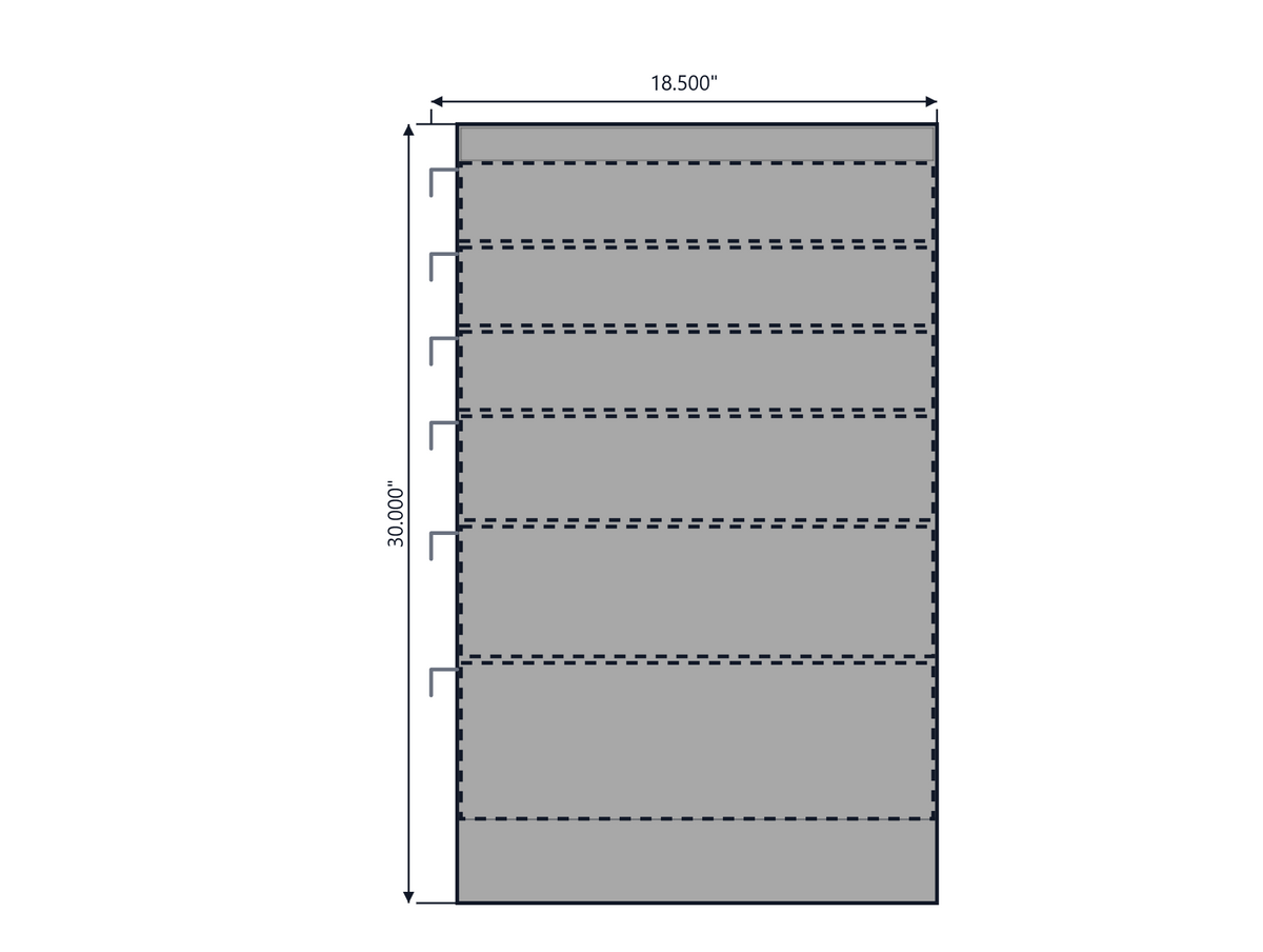 ACC Reading Service Body Drawer Unit 6 Drawers 23.5w x 30h x 18.5d 93-0029