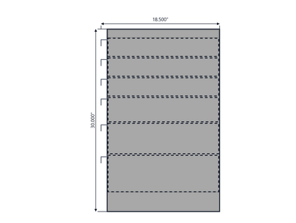 ACC Reading Service Body Drawer Unit 6 Drawers 23.5w x 30h x 18.5d 93-0029