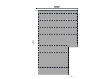 ACC Reading Service Body Drawer Unit 6 Drawers 13.5w x 30.25h x 18.5d 93-0037