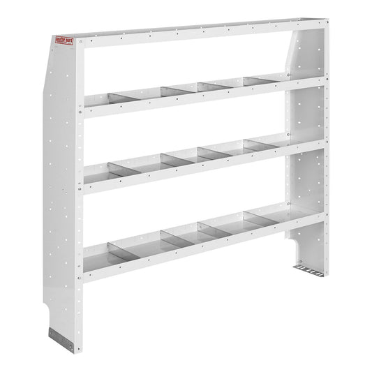 Adjustable 4 Shelf Unit - 60" W x 60" H x 13.5" D White WEATHER GUARD