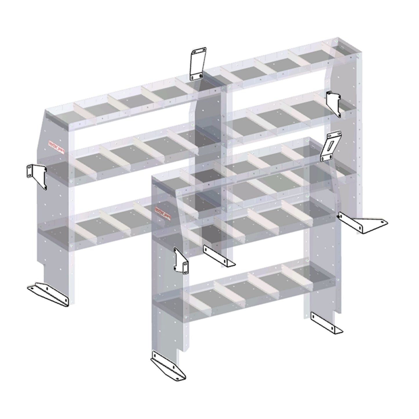 Shelf Unit Mounting Bracket, Mercedes Metris