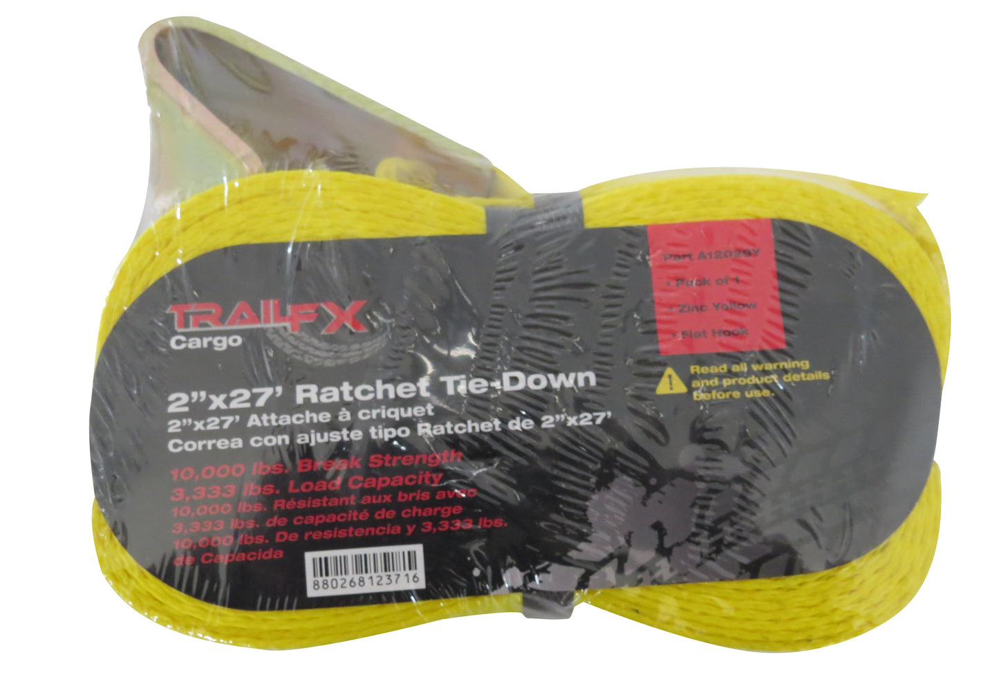 TrailFX Tie Down Strap 27-in x 2-in Yellow 3000 Lb Capacity - A12029Y