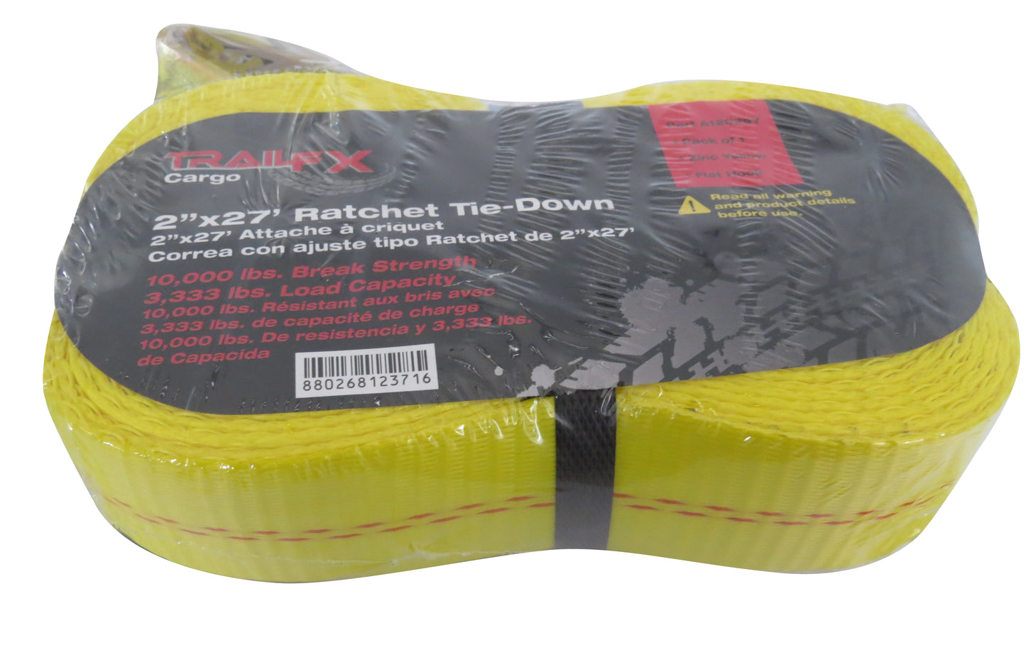 TrailFX Tie Down Strap 27-in x 2-in Yellow 3000 Lb Capacity - A12029Y
