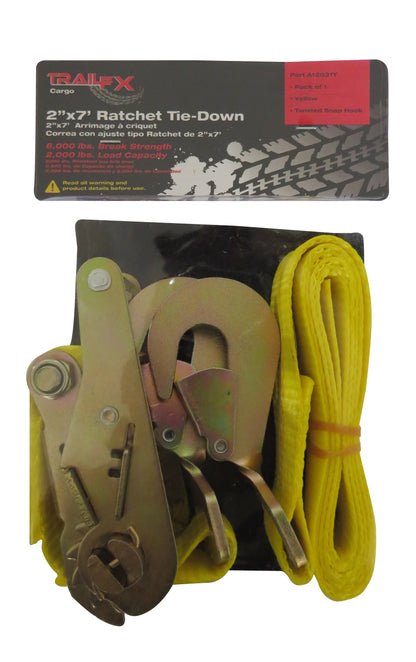TrailFX Tie Down Strap 10-in x 2-in Yellow 2000 Lb Capacity - A12041Y