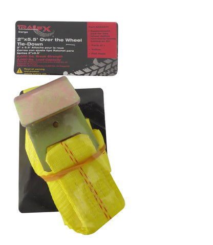 TrailFX Tie Down Strap 5.5-in x 2-in Yellow 2000 Lb Capacity - A92021Y