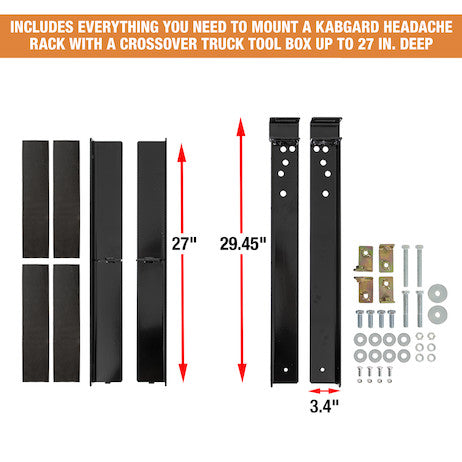 Buyers Products Kabgard Mounting Kit for Extra Wide Crossover Toolbox - 85164