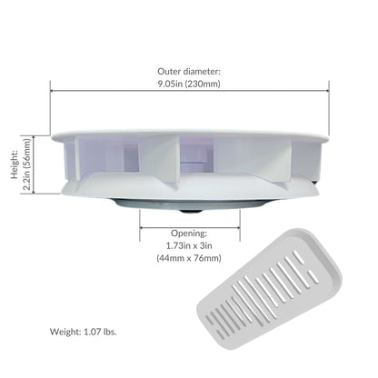 Slim-Matic Aerator/Ventilator Cargo Van Roof Vent - Rectangle Shutter