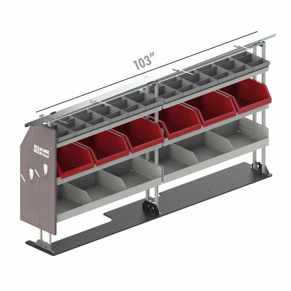 Rola-Case America's Most Popular Bin Package for Ford Transit - 148-in WB - Low Roof