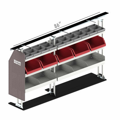 Rola-Case America's Most Popular Bin Package for Ford Transit - 130-in WB - Low Roof