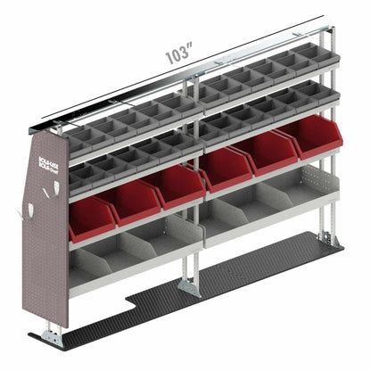 Rola-Case America's Most Popular Bin Package for Ford Transit - 148-in WB - Mid Roof