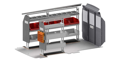 Rola-Case America's Most Popular Bin Package for Ford Transit - 130-in WB - Low Roof