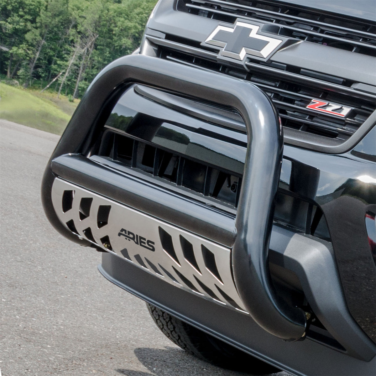 ARIES 3-in Black Steel Bull Bar for Nissan Frontier (2005-2020) - B35-9002