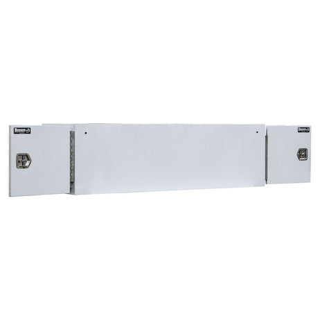 Buyers Products 24x24x96-in White Steel Straight Side Tunnel Truck Tool Box with Shelf - BP242496W