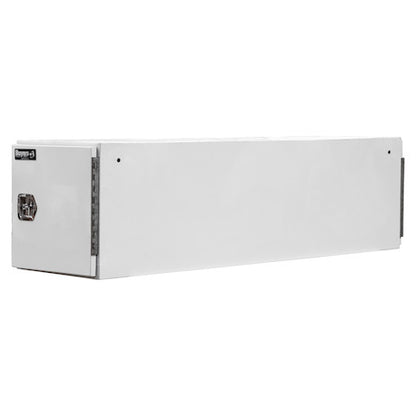 Buyers Products 24x24x96-in White Steel Straight Side Tunnel Truck Tool Box with Shelf - BP242496W