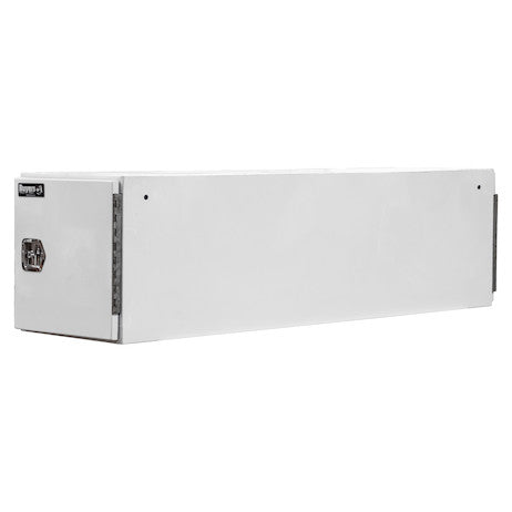 Buyers Products 86-in x 24-in x 24-in White Steel Straight Side Tunnel Truck Tool Box with Shelf - BP242486W