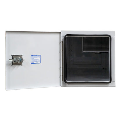 Buyers Products 86-in x 24-in x 24-in White Steel Straight Side Tunnel Truck Tool Box with Shelf - BP242486W