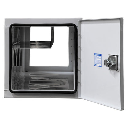 Buyers Products 86-in x 24-in x 24-in White Steel Straight Side Tunnel Truck Tool Box with Shelf - BP242486W