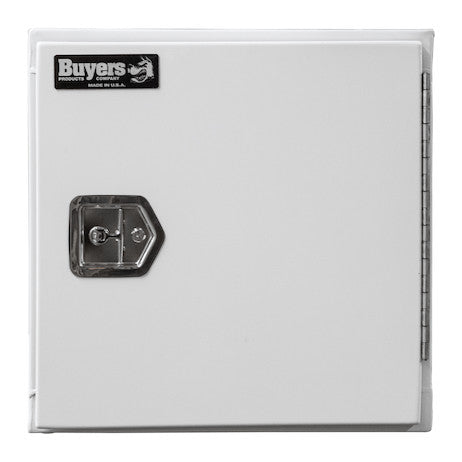 Buyers Products 86-in x 24-in x 24-in White Steel Straight Side Tunnel Truck Tool Box with Shelf - BP242486W