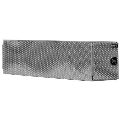 Buyers Products 96-in x 24-in x 24-in Diamond Tread Aluminum Straight Side Tunnel Truck Tool Box with Shelf - BP242496