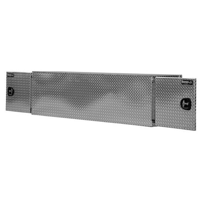 Buyers Products 24x24x86-in Diamond Tread Aluminum Straight Side Tunnel Truck Tool Box with Shelf - BP242486