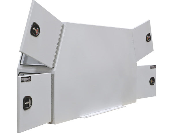 Buyers Products 82-in x 46-in x 24-in Flat Floor White Steel Backpack Truck Box - BP824624W